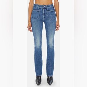 NWT $268 MOTHER The Insider Sneak High Waist Bootcut Jeans in Caving In-size 31